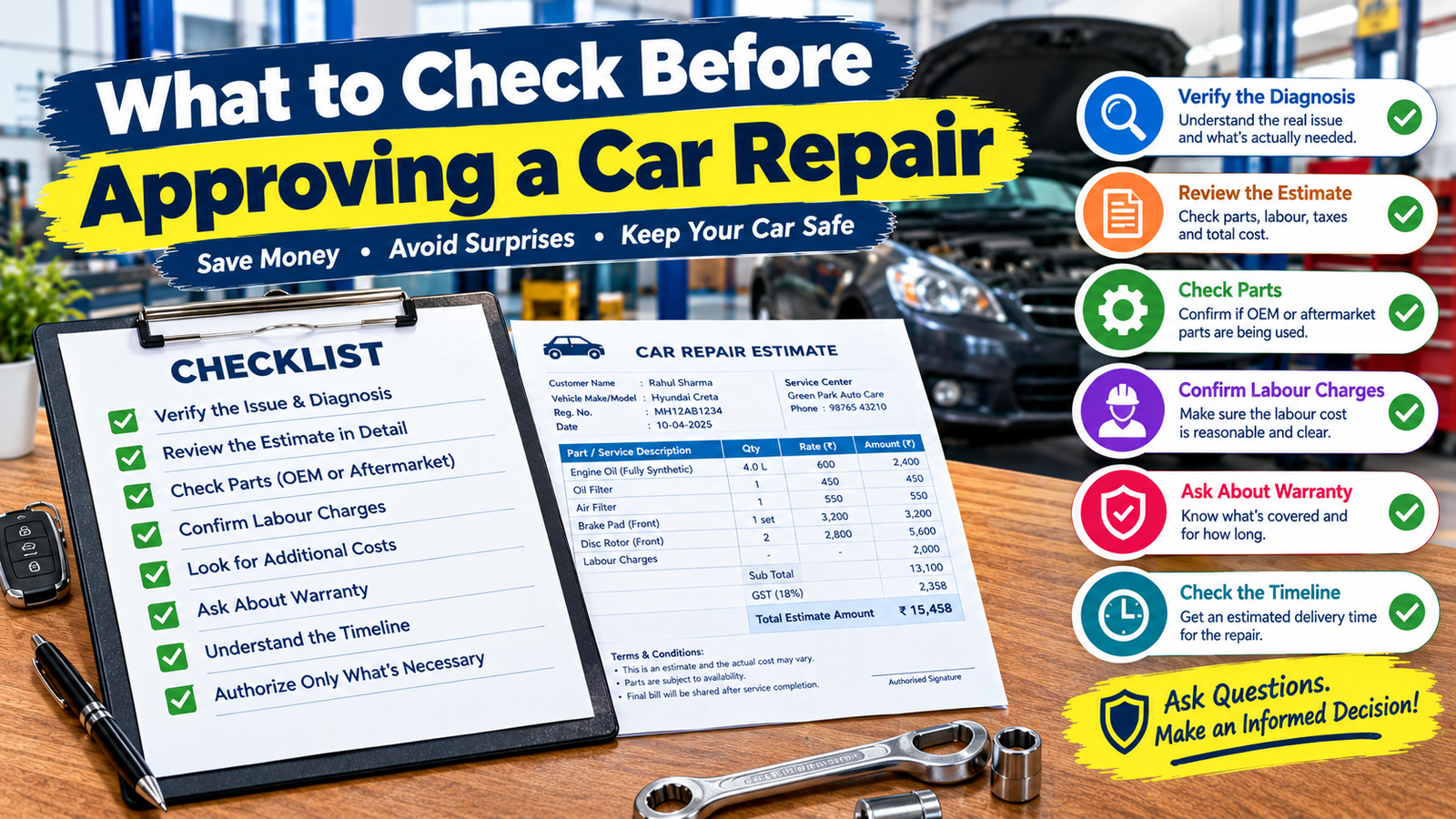 What to Check Before Approving a Car Repair